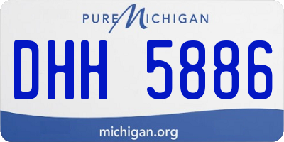 MI license plate DHH5886