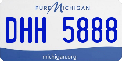 MI license plate DHH5888