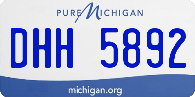 MI license plate DHH5892