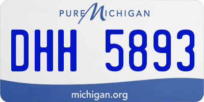 MI license plate DHH5893