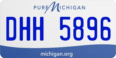 MI license plate DHH5896