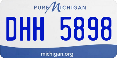 MI license plate DHH5898