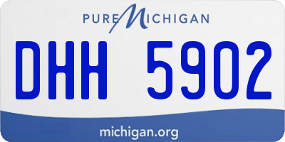 MI license plate DHH5902