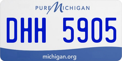 MI license plate DHH5905
