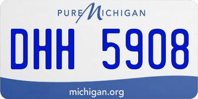 MI license plate DHH5908
