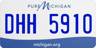 MI license plate DHH5910