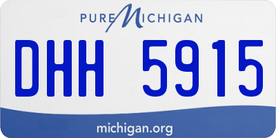 MI license plate DHH5915