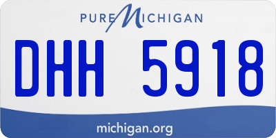 MI license plate DHH5918