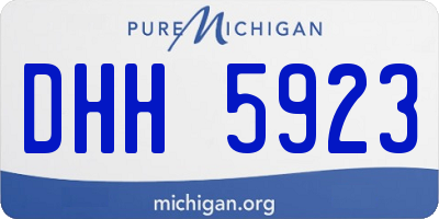MI license plate DHH5923