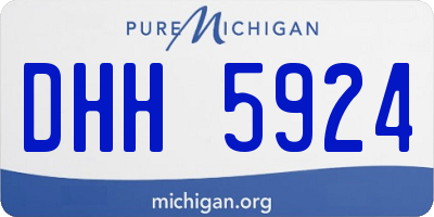 MI license plate DHH5924
