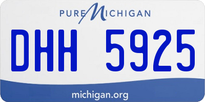 MI license plate DHH5925
