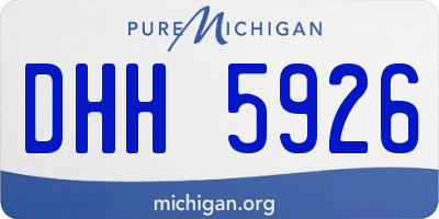 MI license plate DHH5926