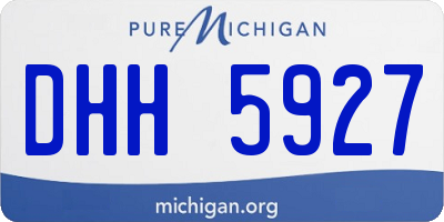 MI license plate DHH5927