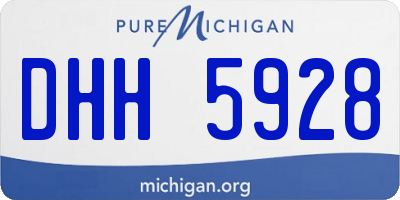 MI license plate DHH5928