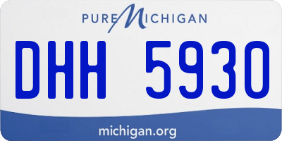 MI license plate DHH5930
