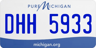 MI license plate DHH5933