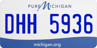 MI license plate DHH5936