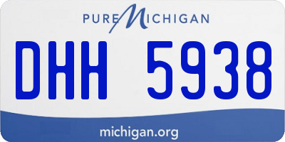 MI license plate DHH5938