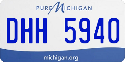 MI license plate DHH5940