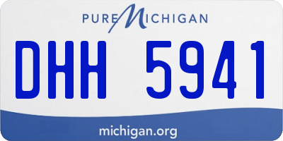 MI license plate DHH5941