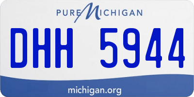 MI license plate DHH5944