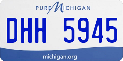 MI license plate DHH5945