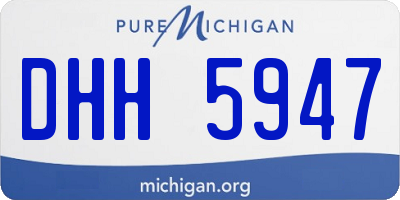 MI license plate DHH5947