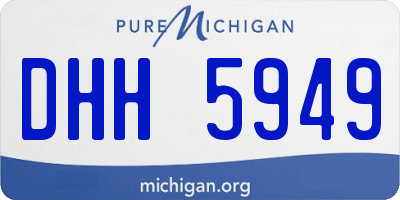 MI license plate DHH5949