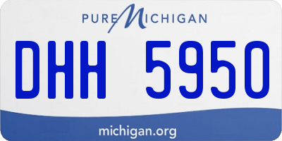 MI license plate DHH5950