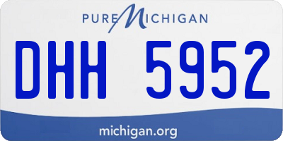 MI license plate DHH5952