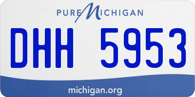 MI license plate DHH5953