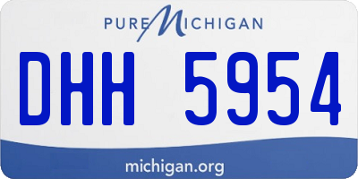 MI license plate DHH5954