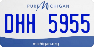 MI license plate DHH5955