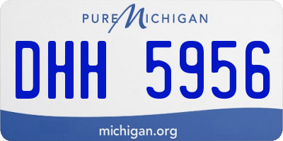 MI license plate DHH5956