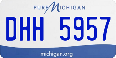 MI license plate DHH5957