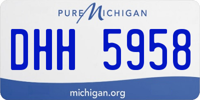MI license plate DHH5958