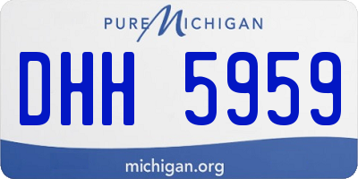 MI license plate DHH5959