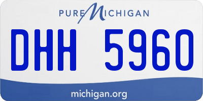 MI license plate DHH5960