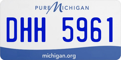 MI license plate DHH5961