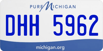 MI license plate DHH5962