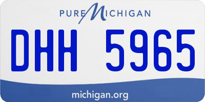 MI license plate DHH5965