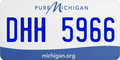 MI license plate DHH5966