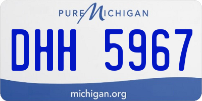 MI license plate DHH5967