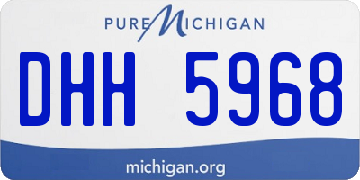 MI license plate DHH5968