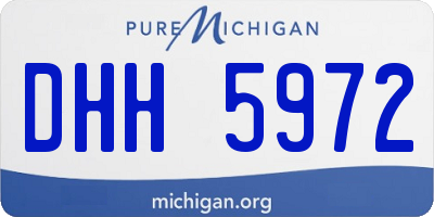 MI license plate DHH5972
