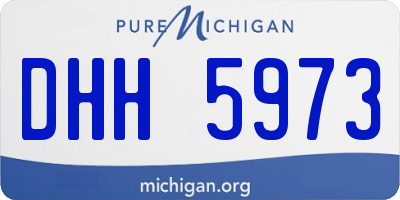 MI license plate DHH5973