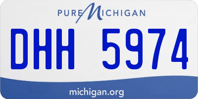 MI license plate DHH5974