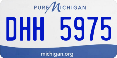 MI license plate DHH5975