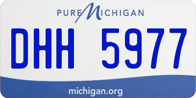 MI license plate DHH5977