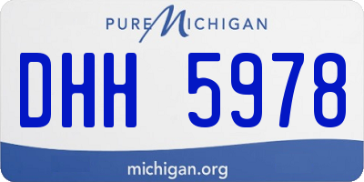 MI license plate DHH5978